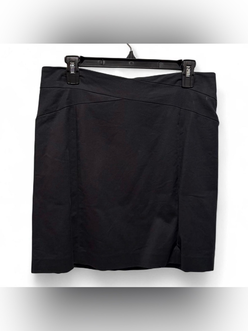 Banana Republic Black Cross-Waist Pencil Skirt with Side Vent